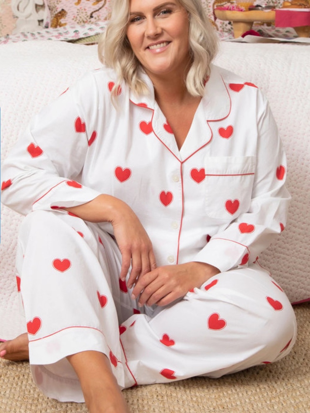 PRINTFRESH Queen of Hearts Long Sleep Set